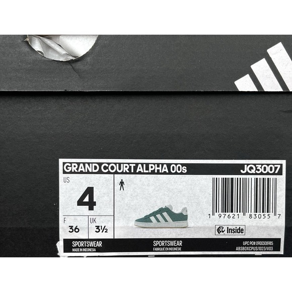 Adidas Grand Court Alpha Mens Youth Boys Classic Style Shoes Size 4 Green White main image 8